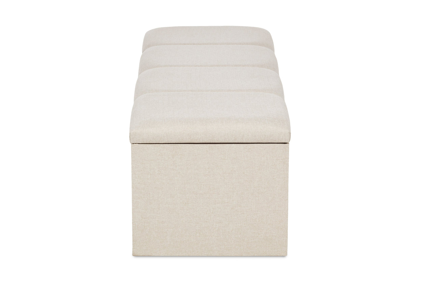 Chaplin Upholstered ottoman blanket box with fluting