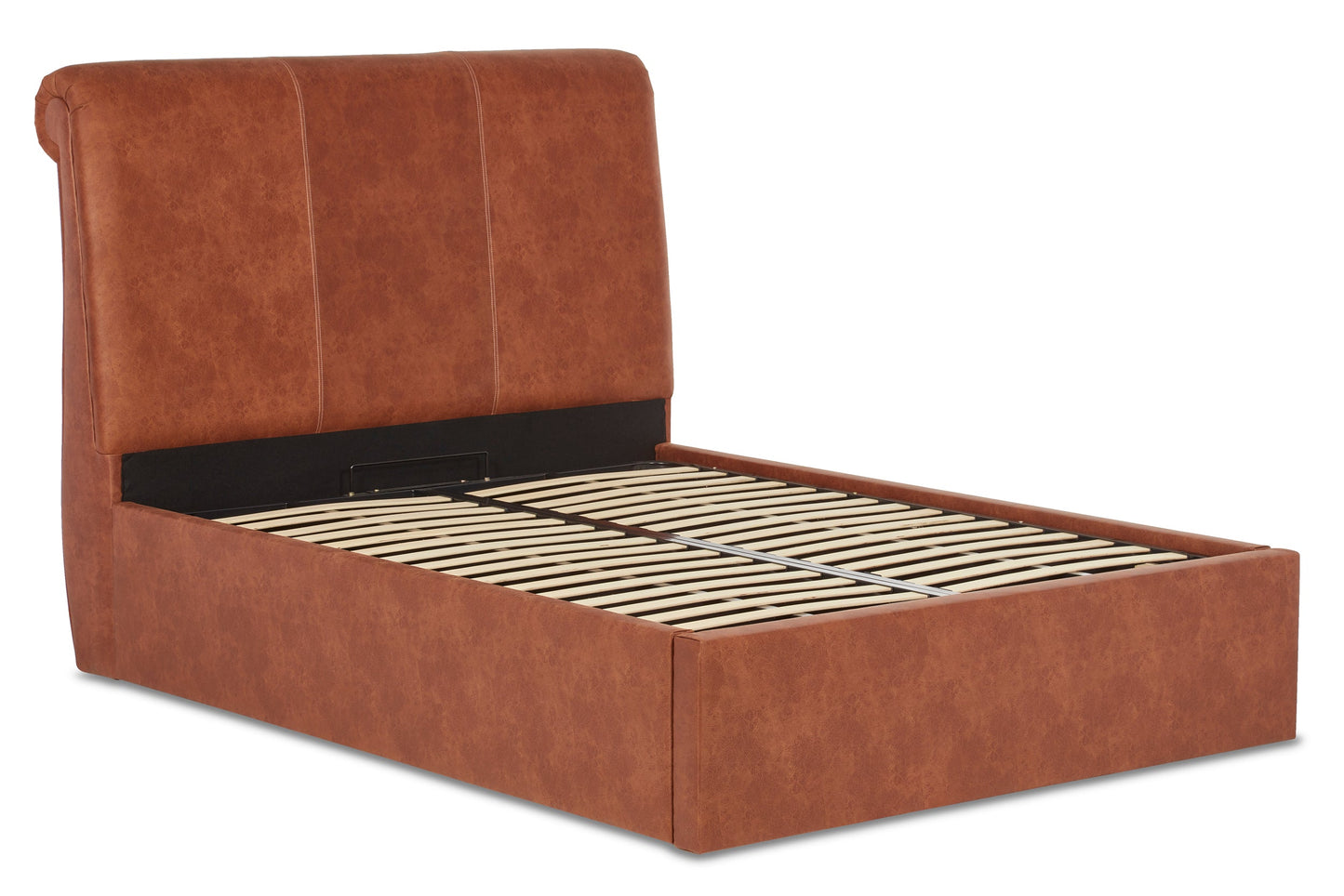 Merlin Upholstered ottoman bed with low foot end
