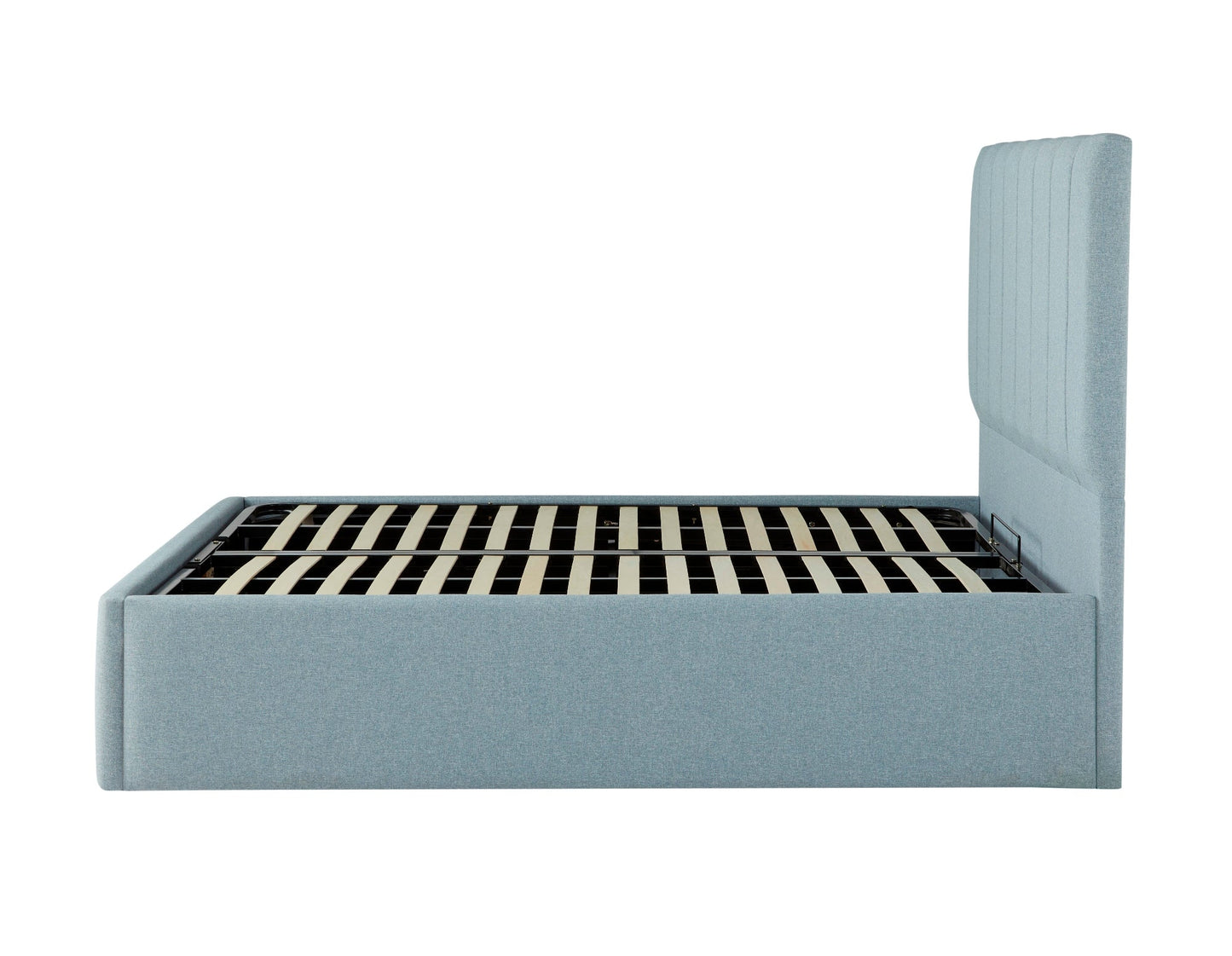 Shelley Upholstered ottoman bed with fluted headboard