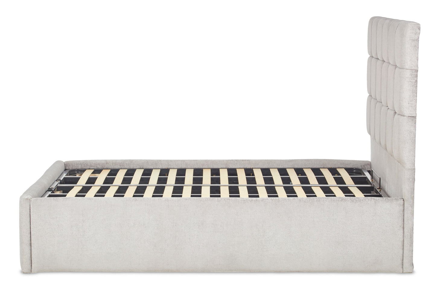 Hepworth Upholstered ottoman bed with contemporary headboard