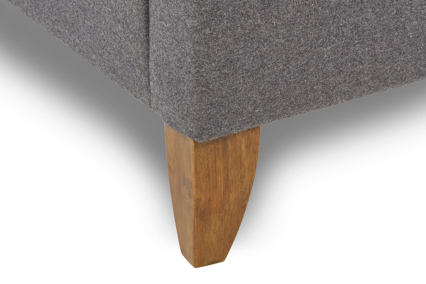 McKellen Upholstered Bed With Low Foot End, Tapered Legs