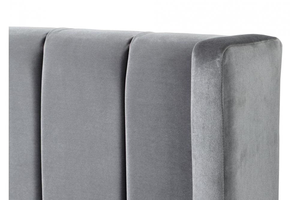 Jagger Contemporary upholstered floor-standing headboard with wings