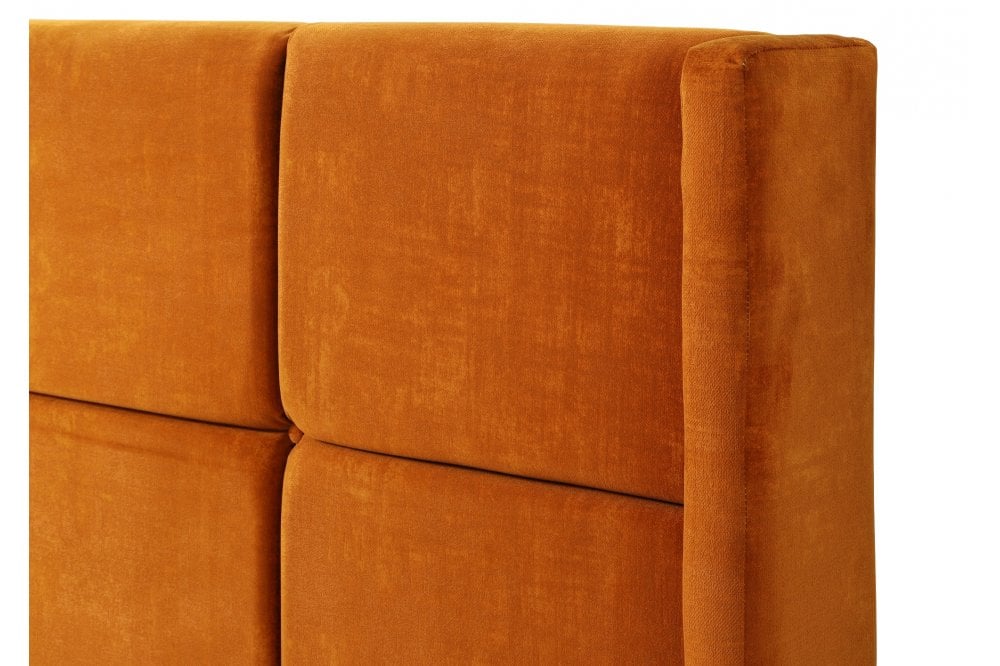 Olivier Contemporary winged upholstered floor-standing button-backed headboard