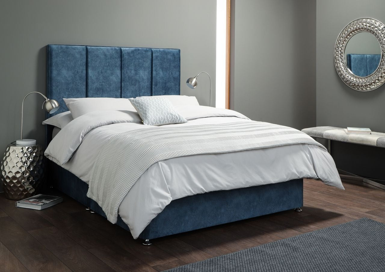 Anne Luxury upholstered divan base, with 4 large drawers