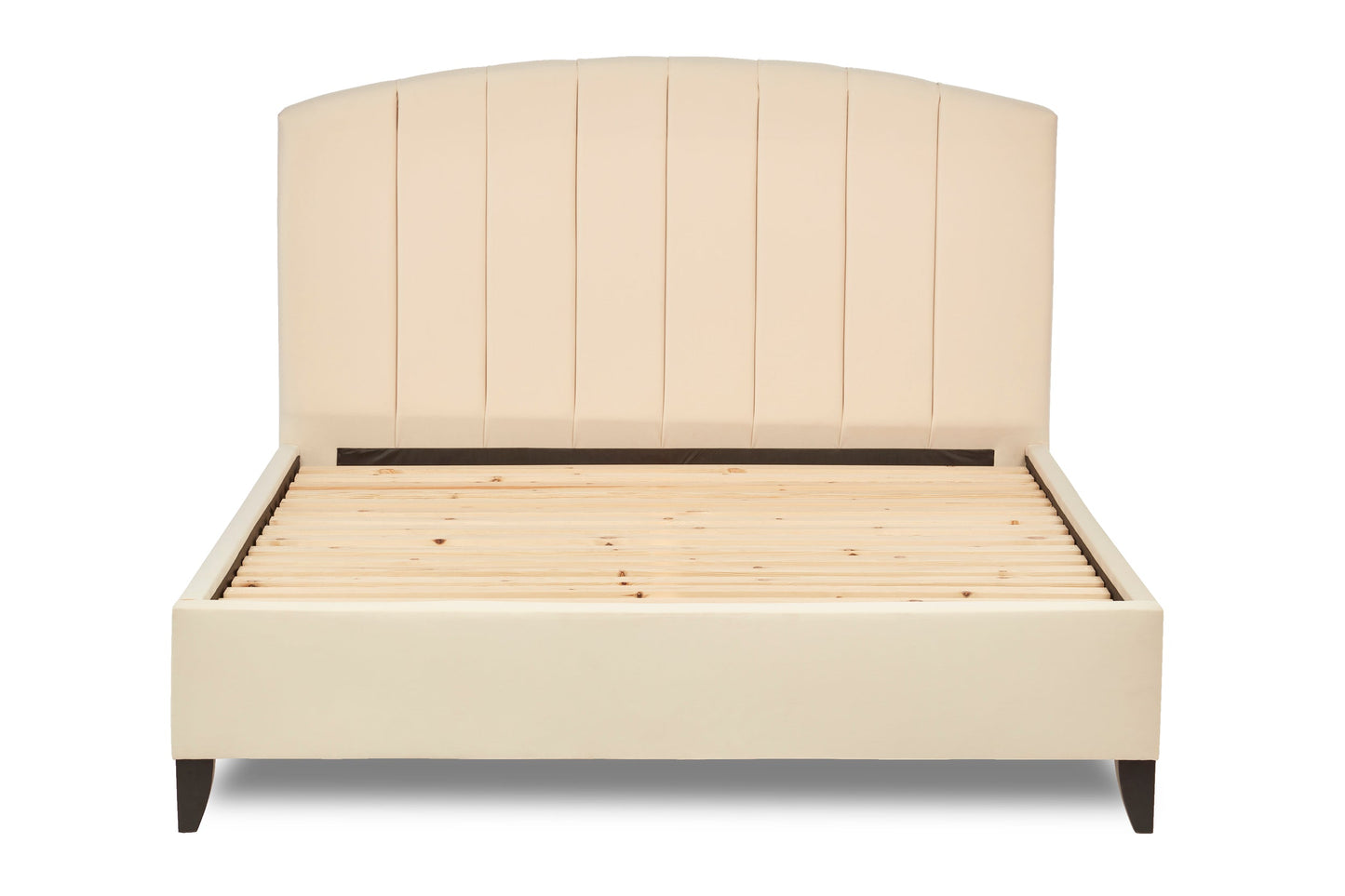 Peggy Modern Fabric Bed Curved Headboard