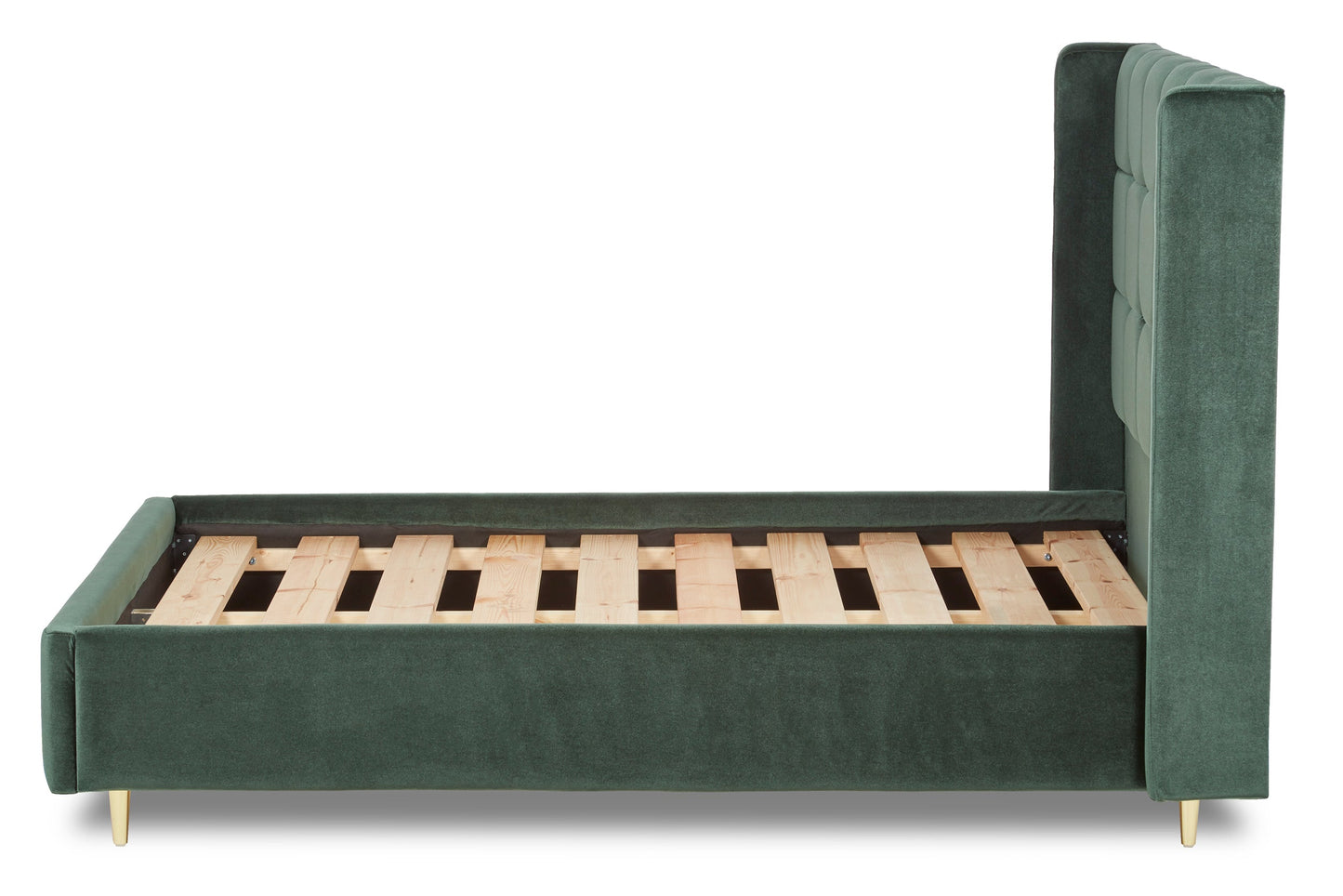 Watson Upholstered bed with panelled winged headboard