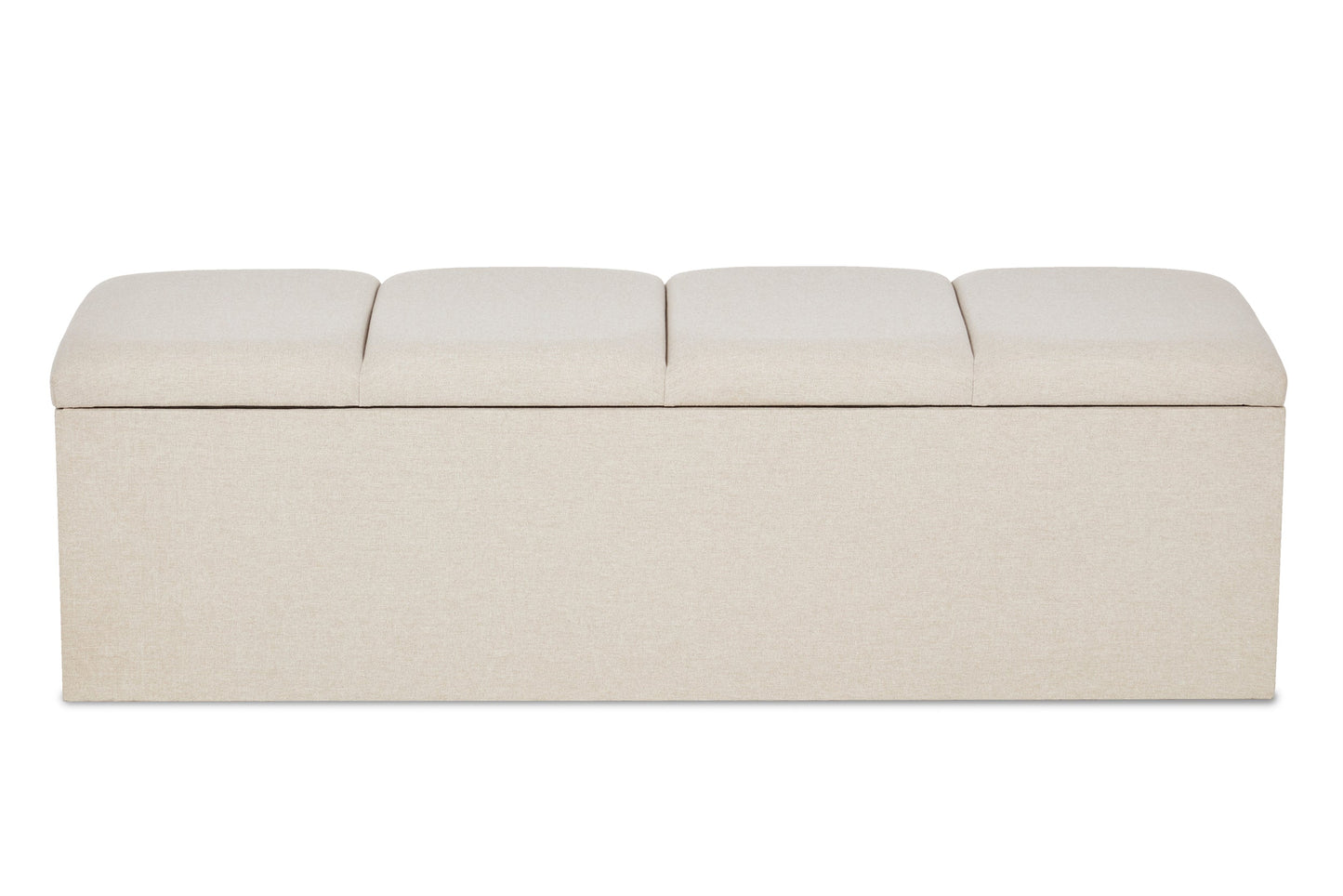 Chaplin Upholstered ottoman blanket box with fluting