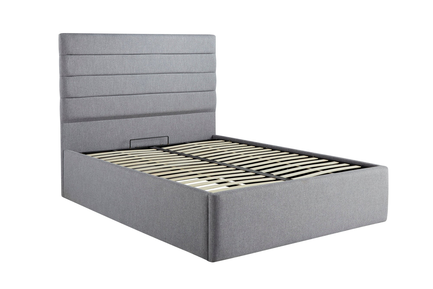 Nightingale Upholstered ottoman bed with fluted headboard