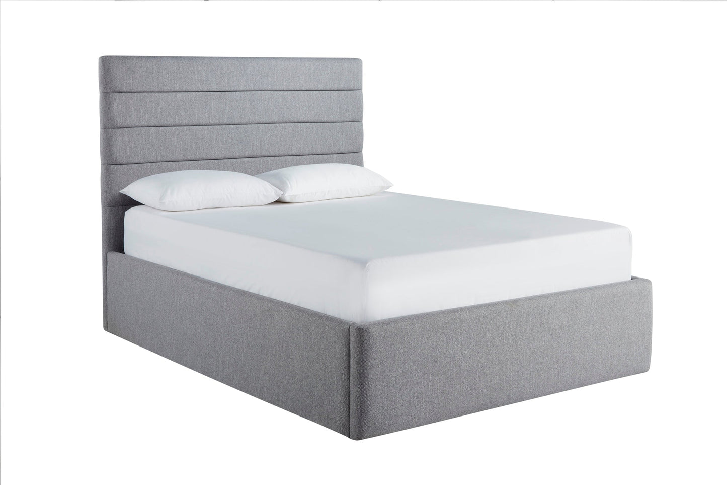 Nightingale Upholstered ottoman bed with fluted headboard