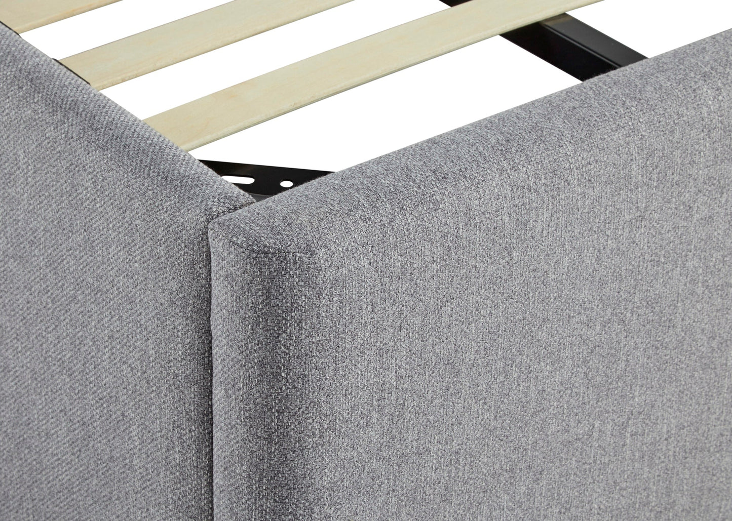 Nightingale Upholstered ottoman bed with fluted headboard