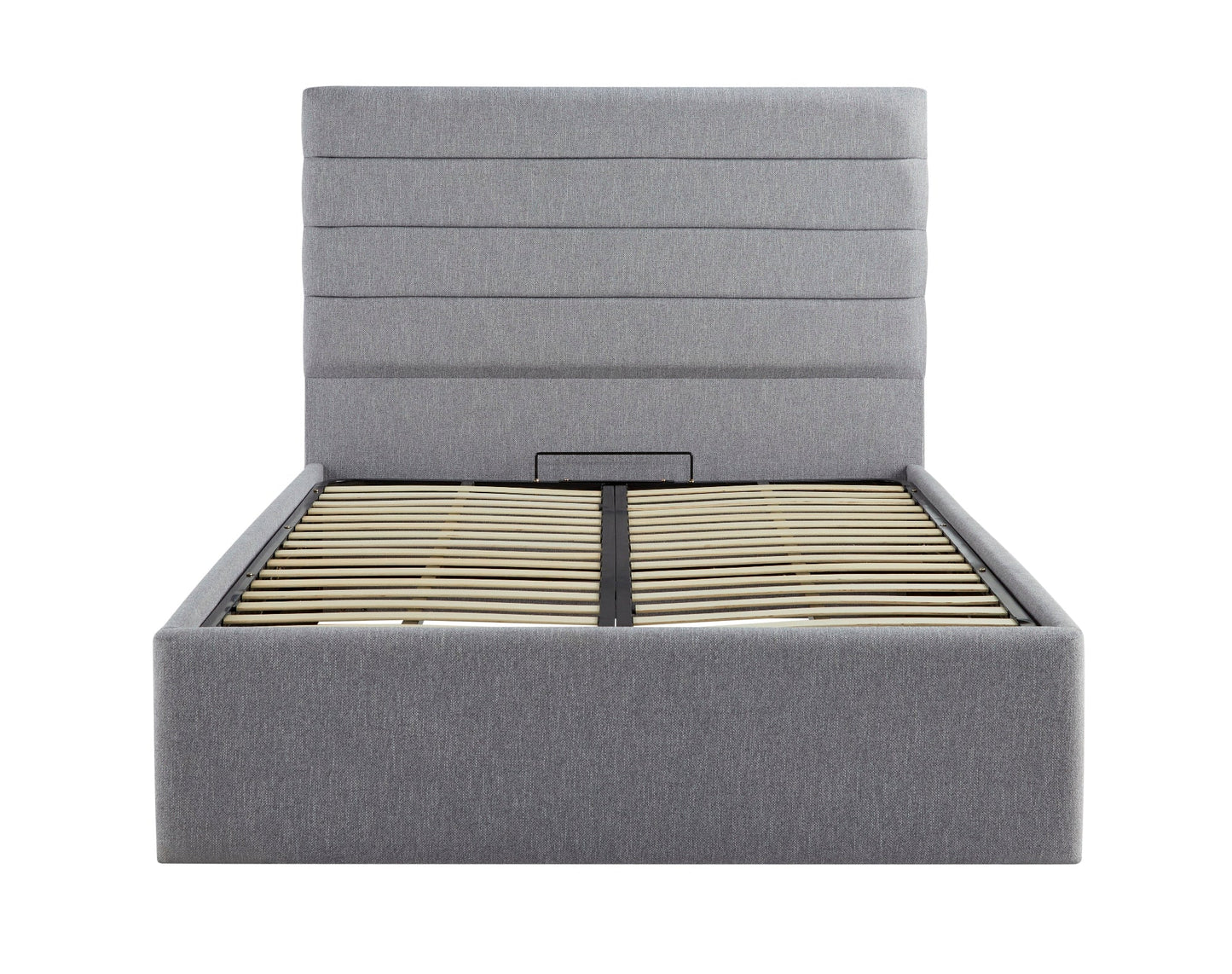 Nightingale Upholstered ottoman bed with fluted headboard