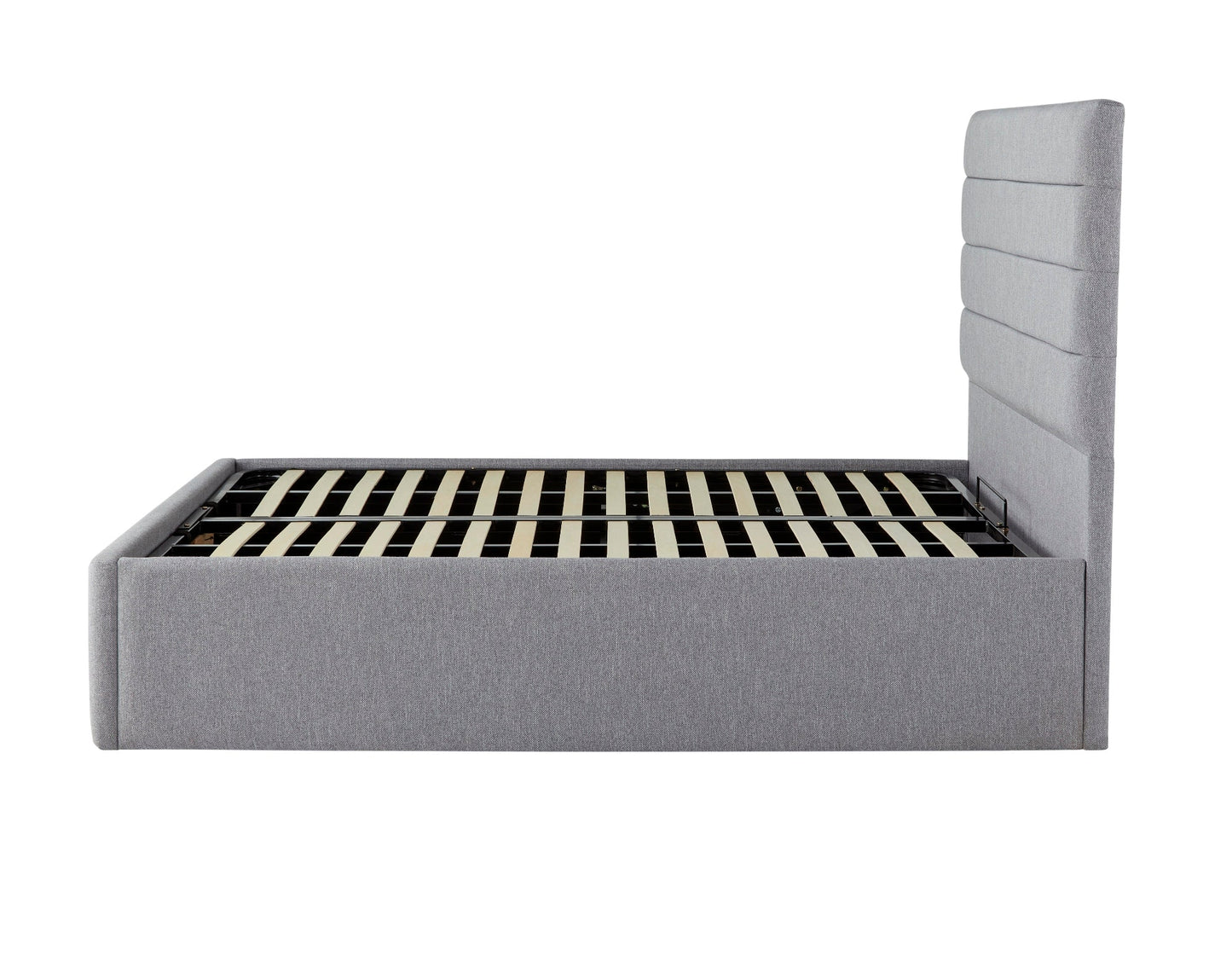 Nightingale Upholstered ottoman bed with fluted headboard