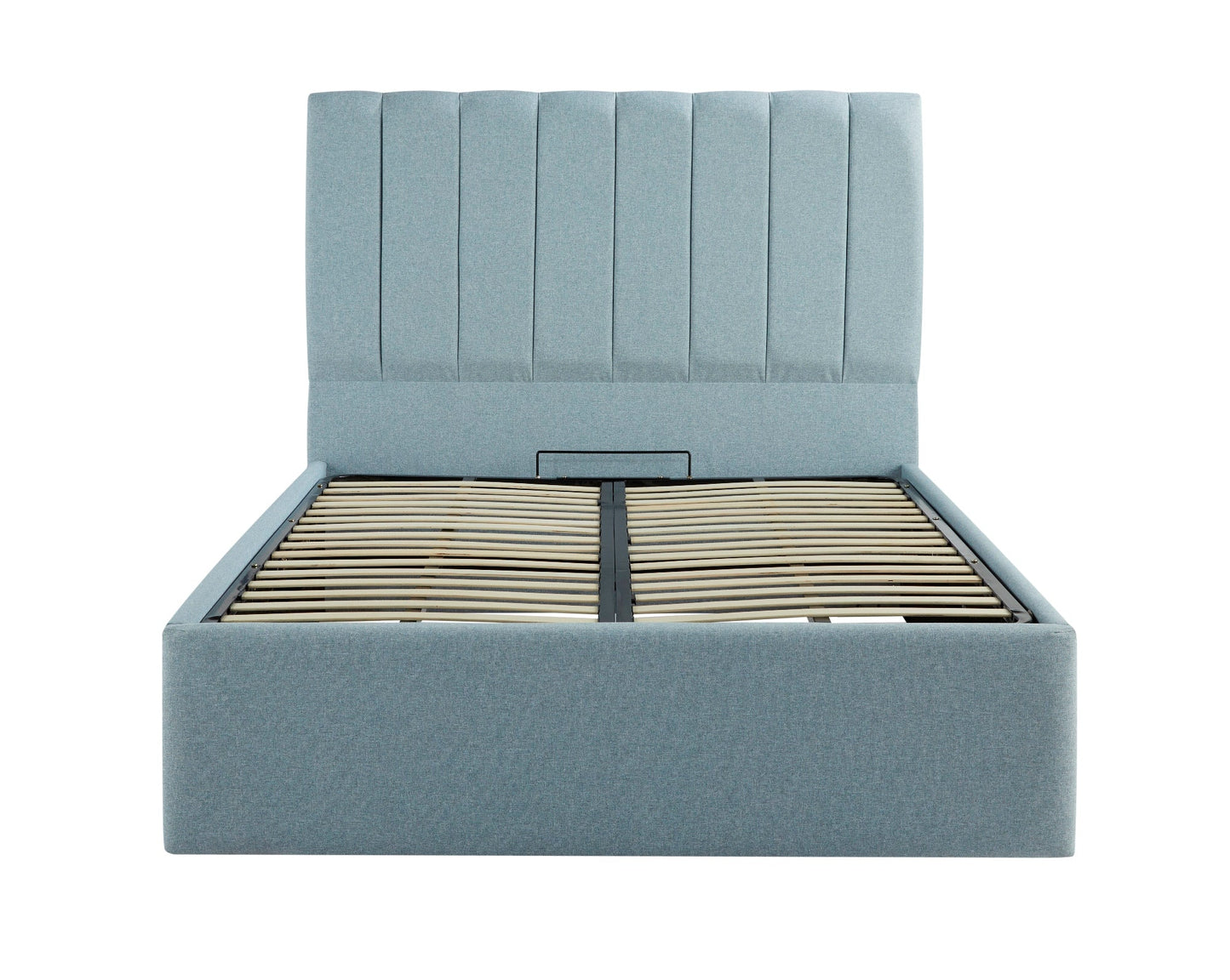 Shelley Upholstered ottoman bed with fluted headboard