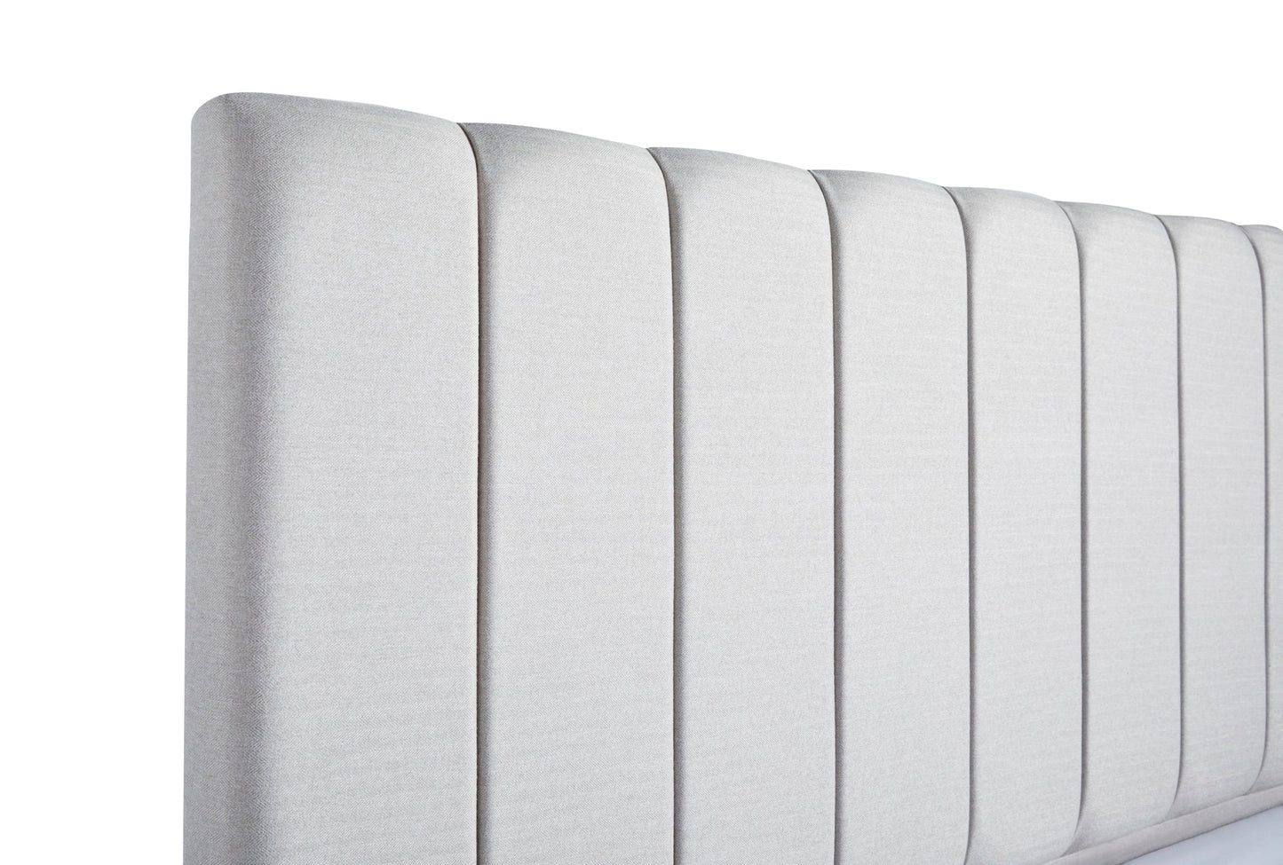 Shelley Upholstered bed with fluted headboard