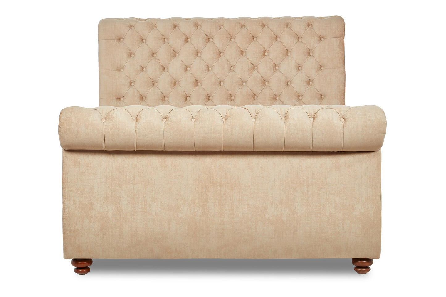 Guinevere Upholstered bed with sleigh headboard and footboard