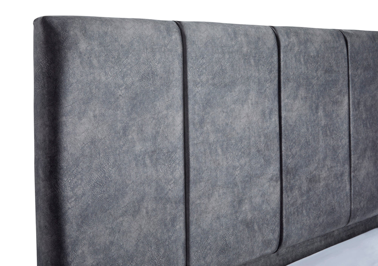 Chaplin Upholstered bed with fluted headboard