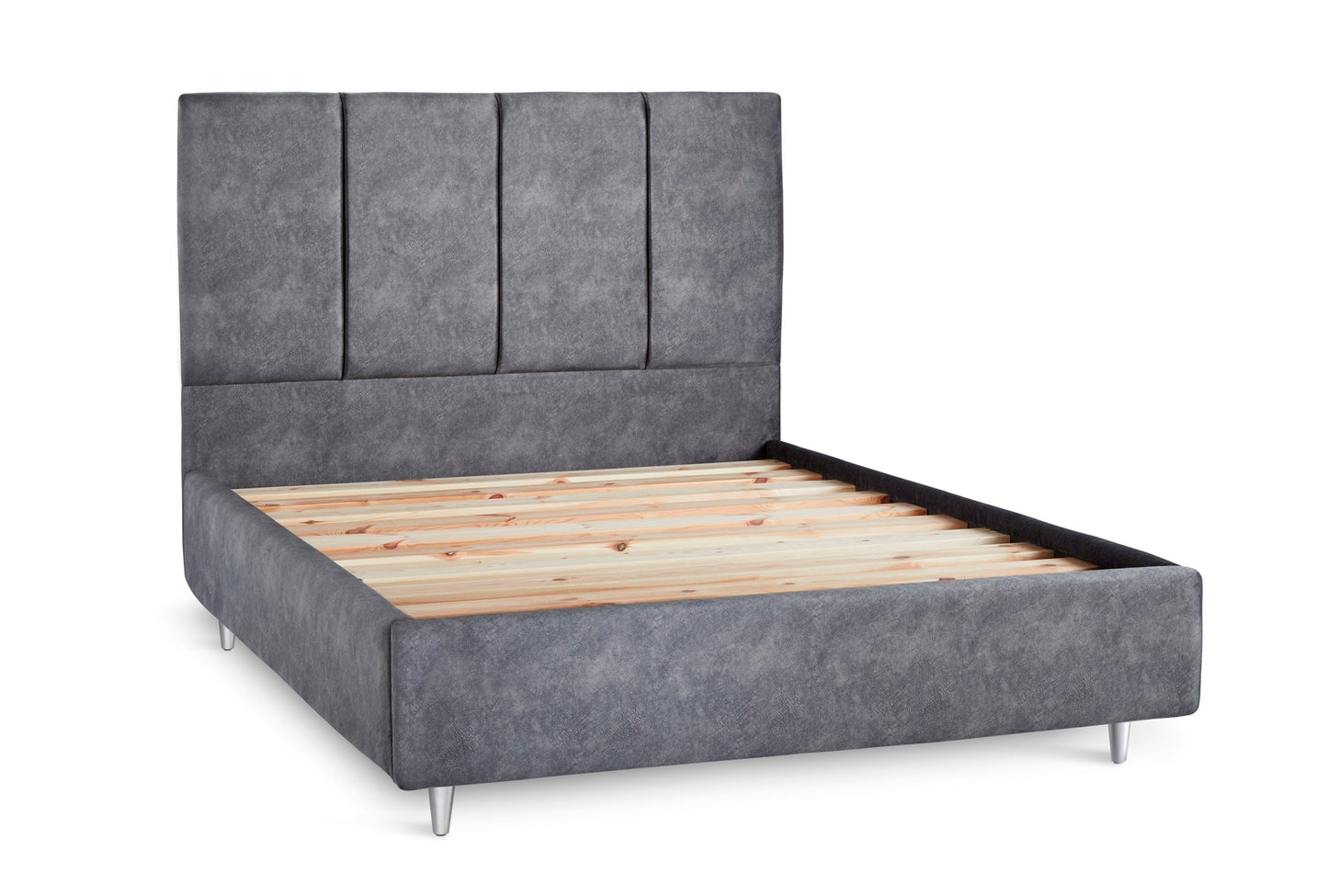 Chaplin Upholstered bed with fluted headboard
