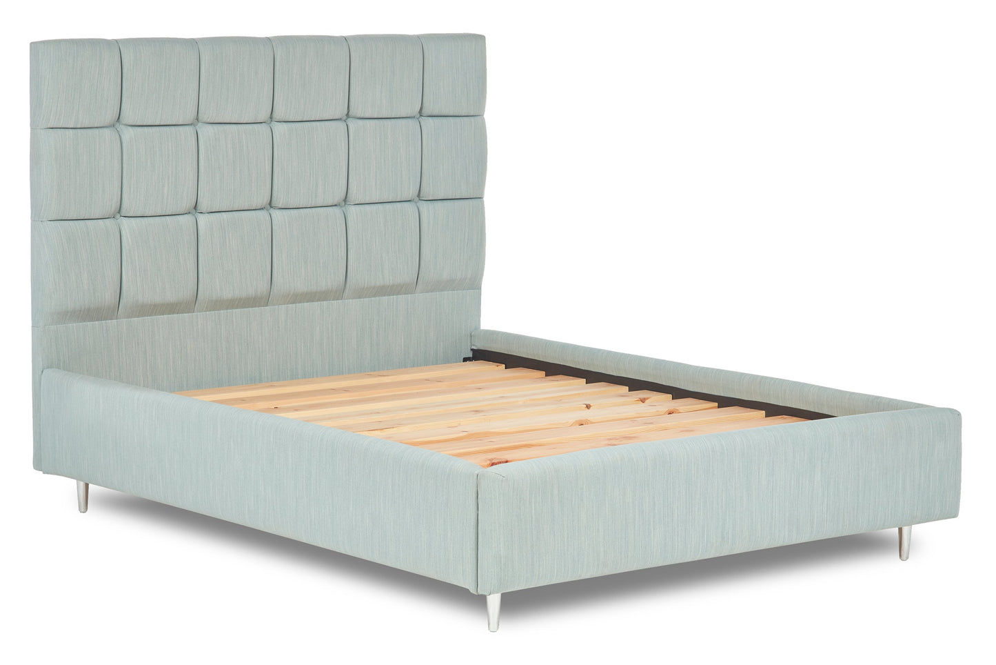 Hepworth Upholstered bed with fluted headboard and legs