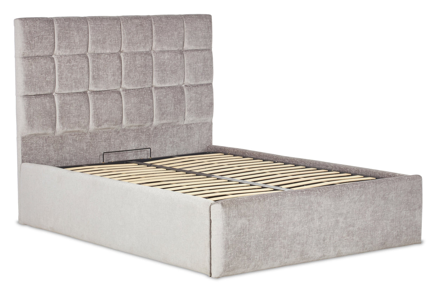 Hepworth Upholstered ottoman bed with contemporary headboard