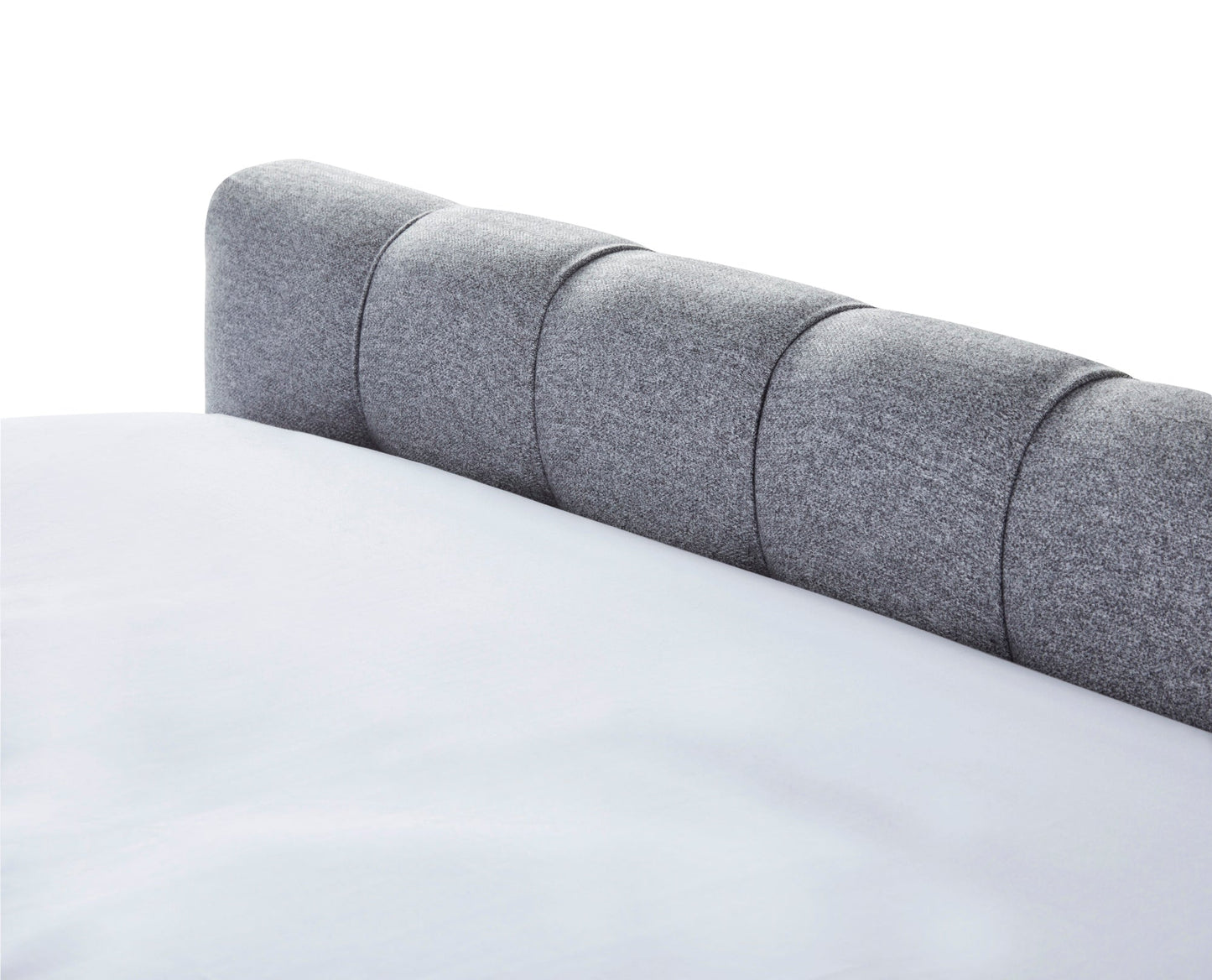 Lennon Upholstered bed with Chesterfield headboard and high footboard