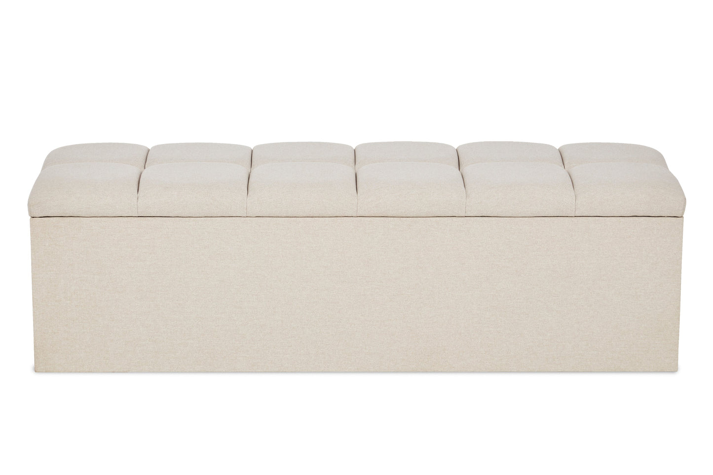 Laurie Upholstered ottoman blanket box with geometric fluting