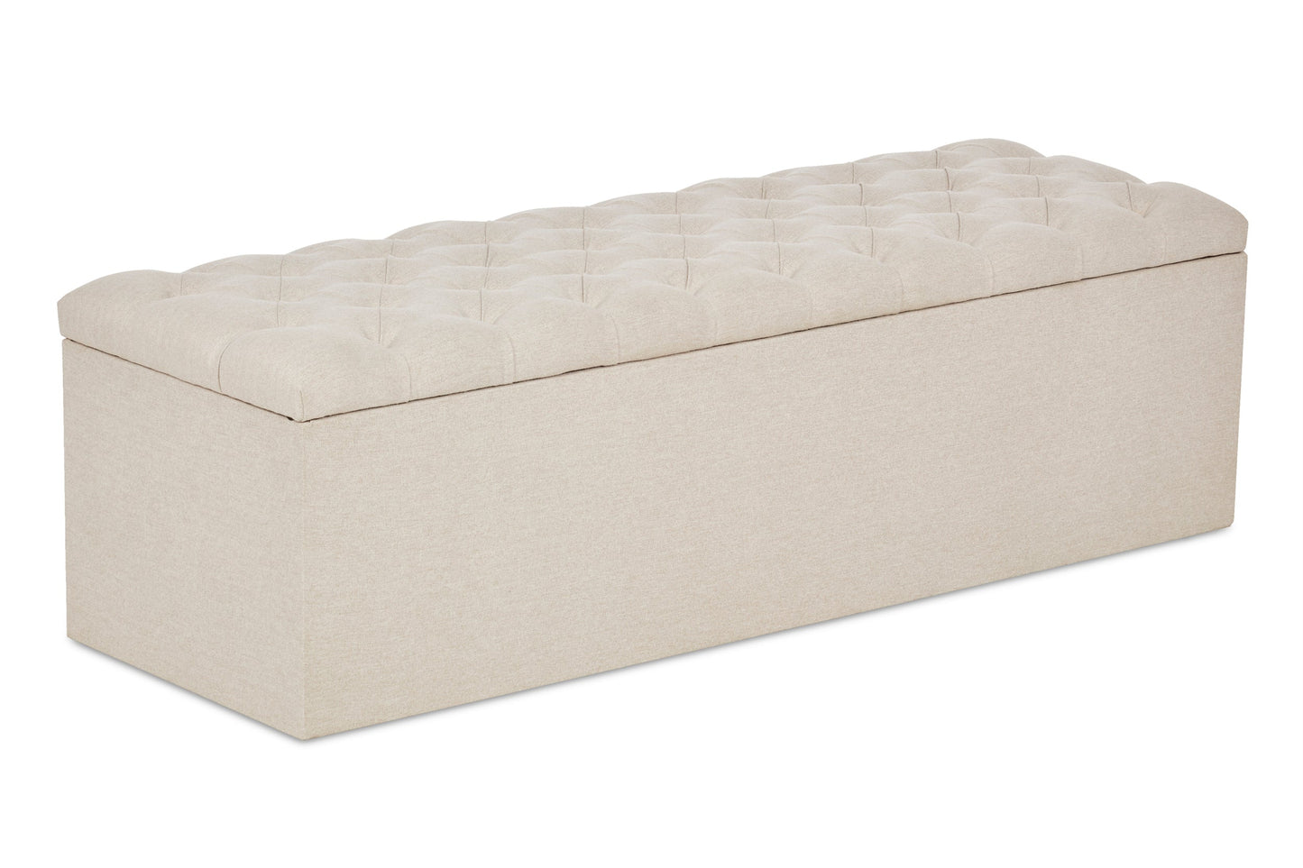 Lennon Upholstered ottoman blanket box with Chesterfield style