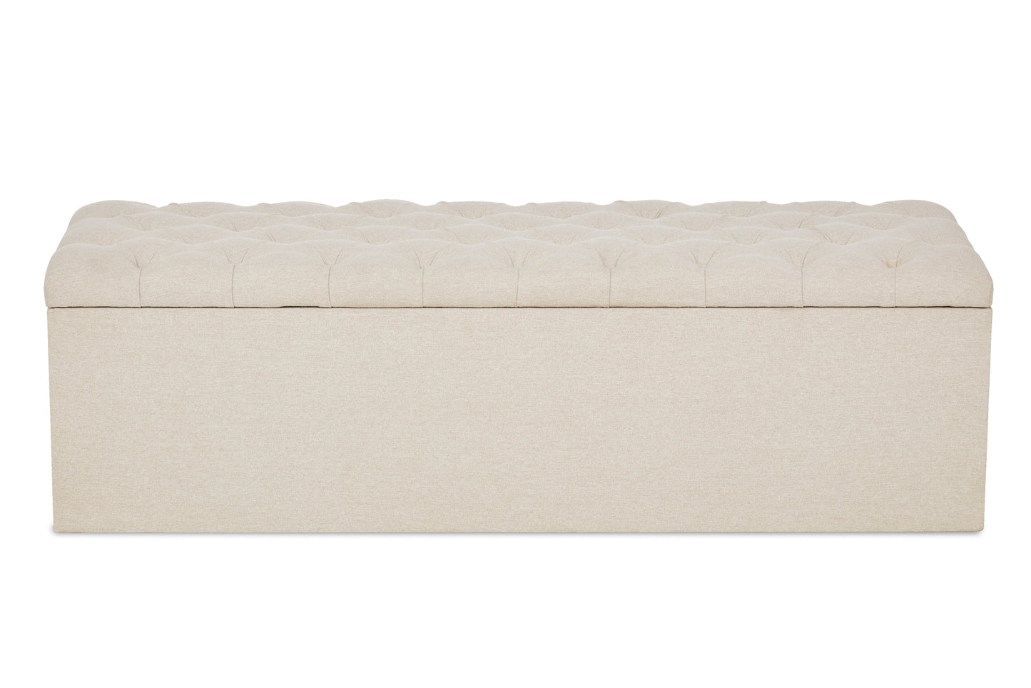 Lennon Upholstered ottoman blanket box with Chesterfield style