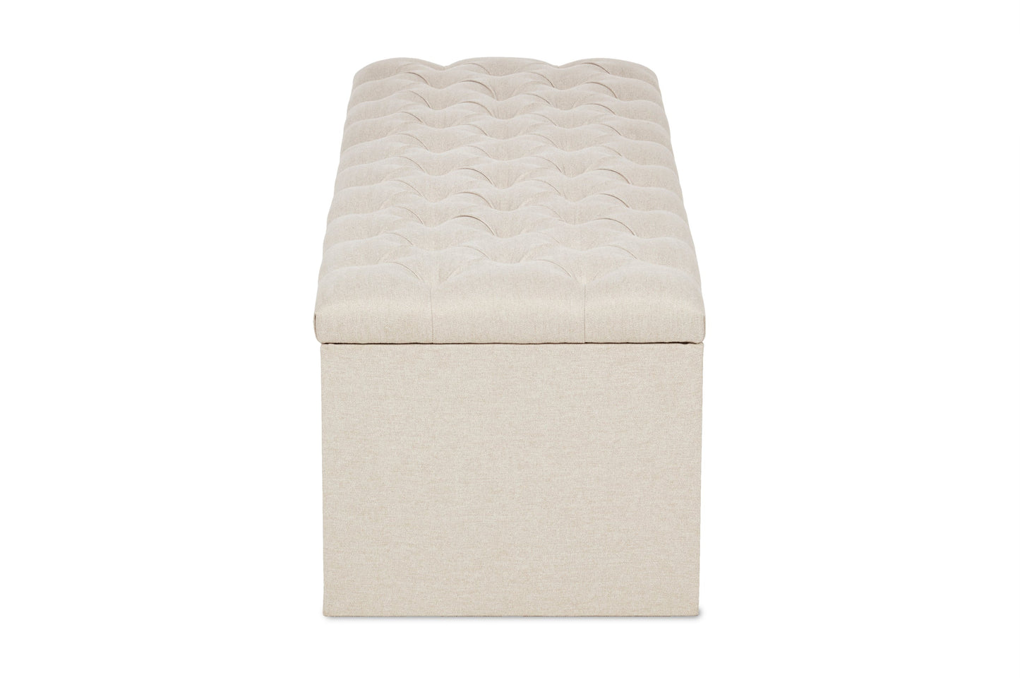 Lennon Upholstered ottoman blanket box with Chesterfield style