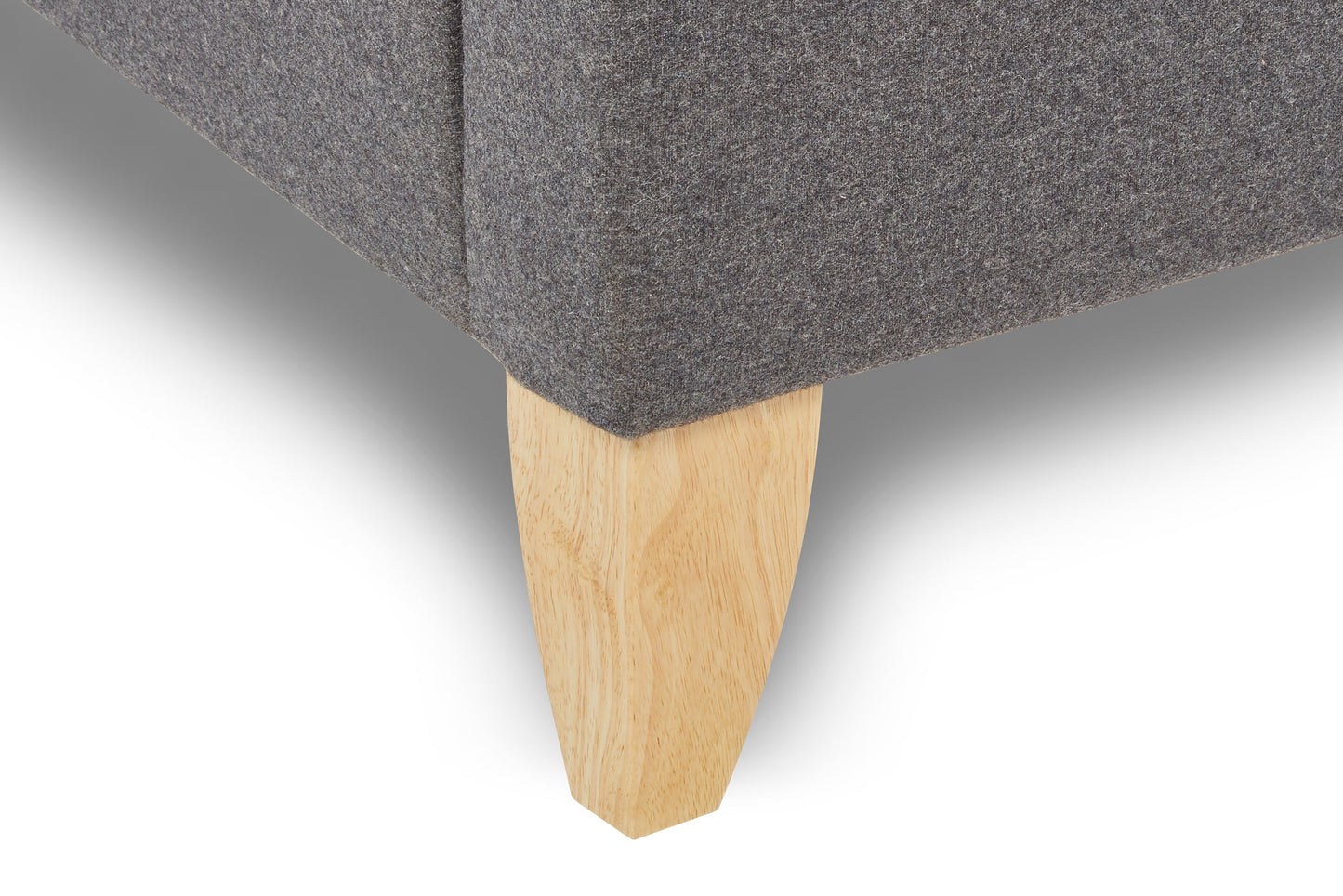 McKellen Upholstered Bed With Low Foot End, Tapered Legs