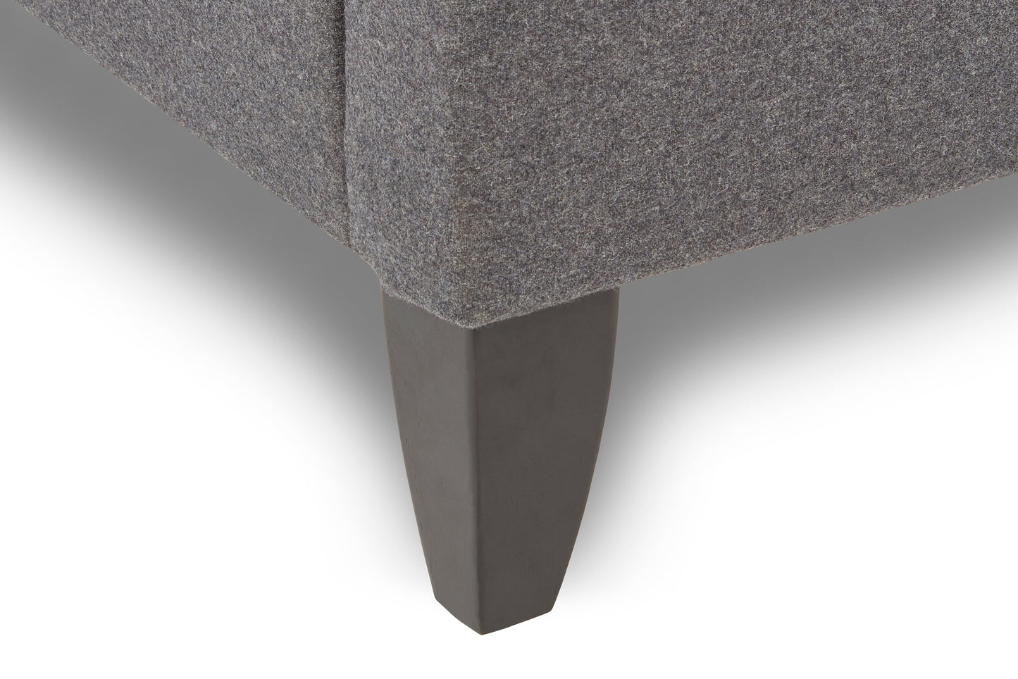 McKellen Upholstered Bed With Low Foot End, Tapered Legs