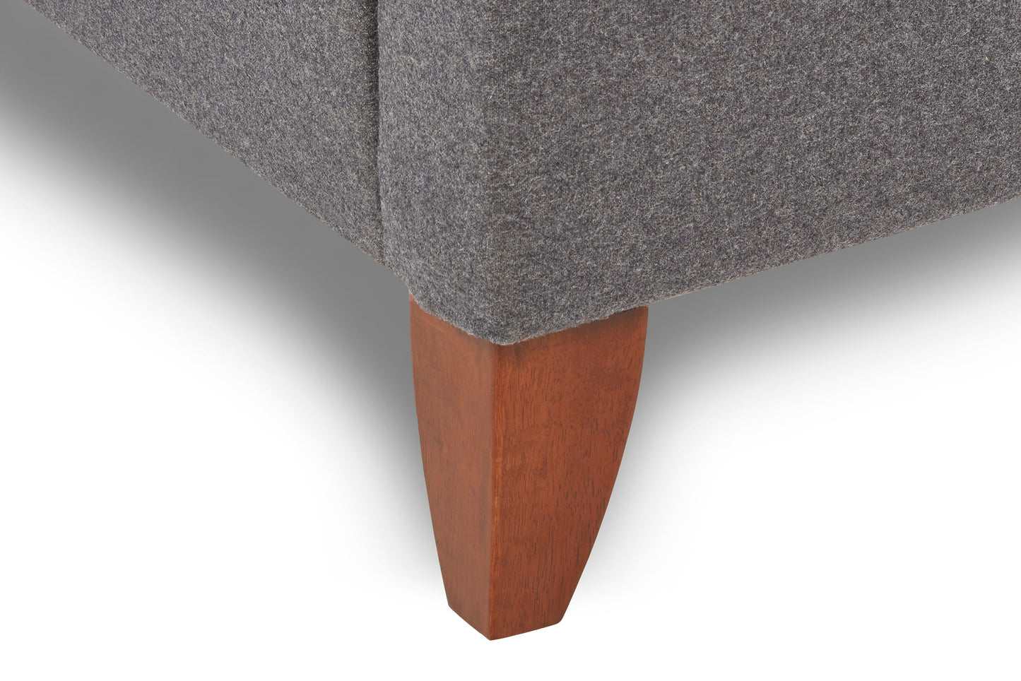 McKellen Upholstered Bed With Low Foot End, Tapered Legs