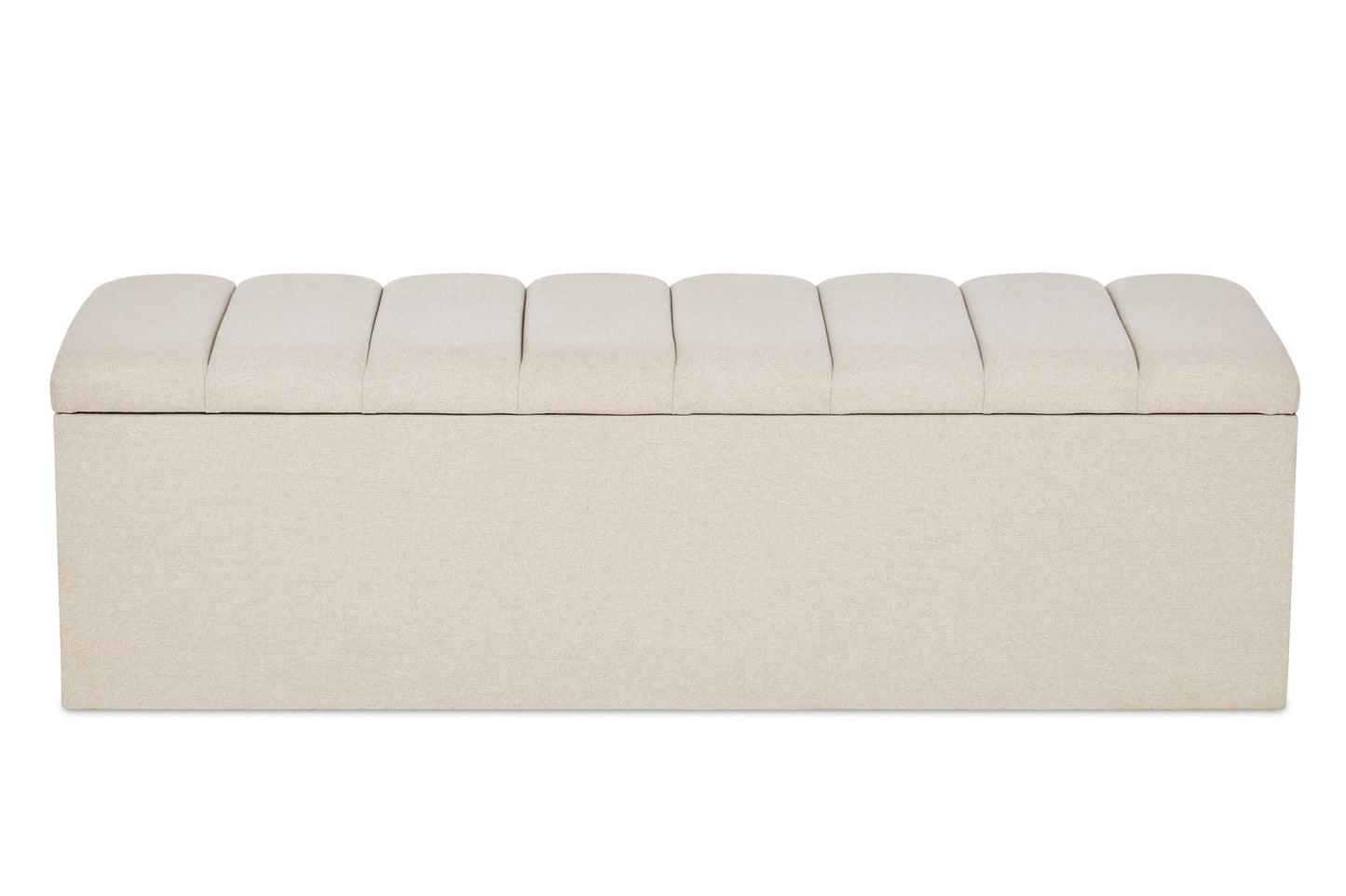 Shelley Upholstered ottoman blanket box with fluting