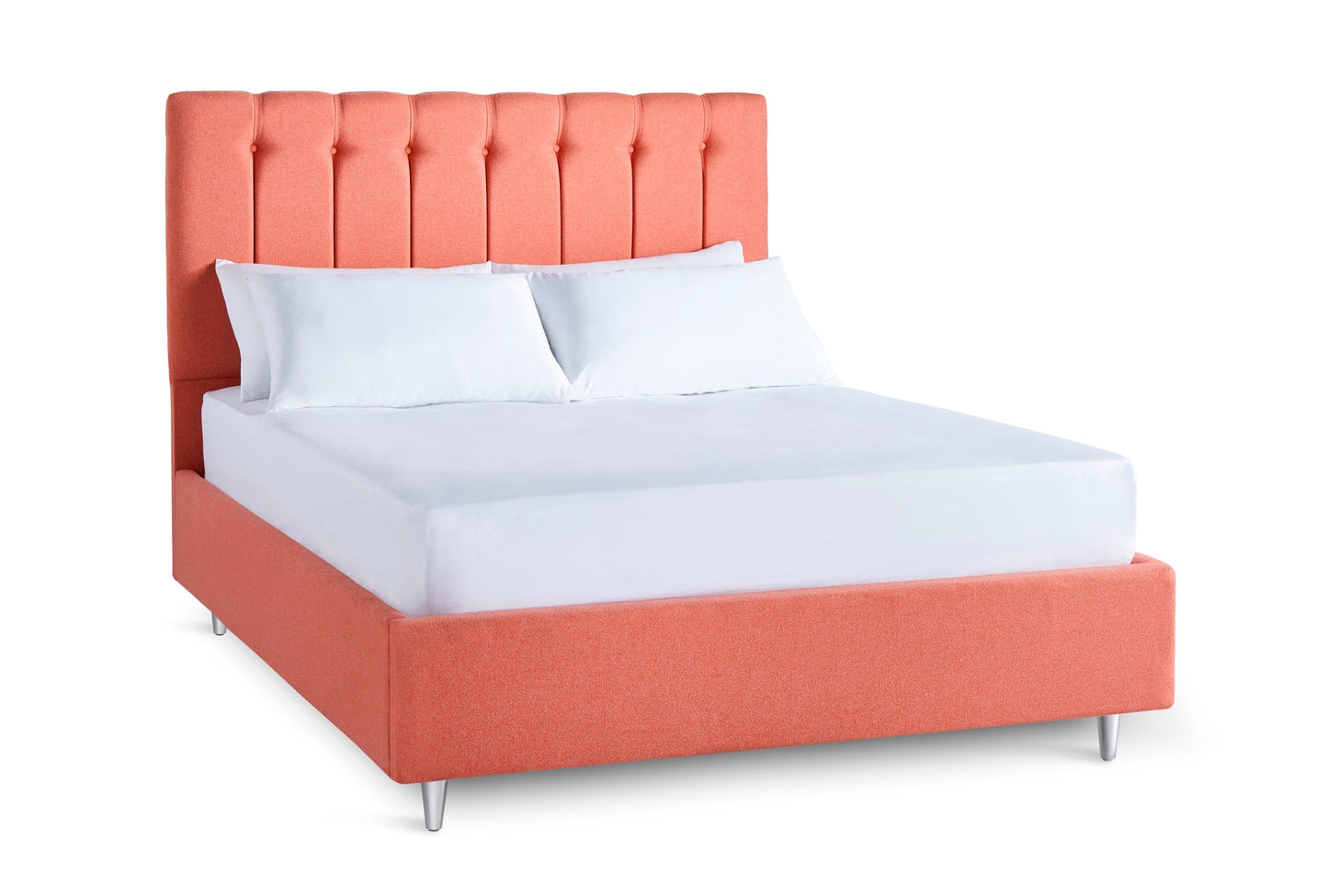 Lenny Upholstered bed with button-backed headboard