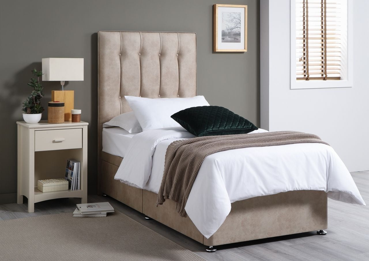 Elizabeth Upholstered divan base, with 2 large side drawers