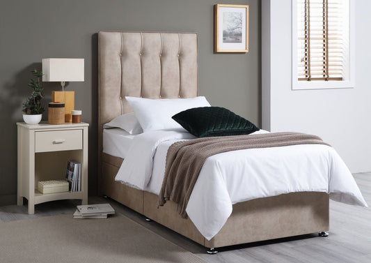 Elizabeth Upholstered divan base, with 2 large side drawers