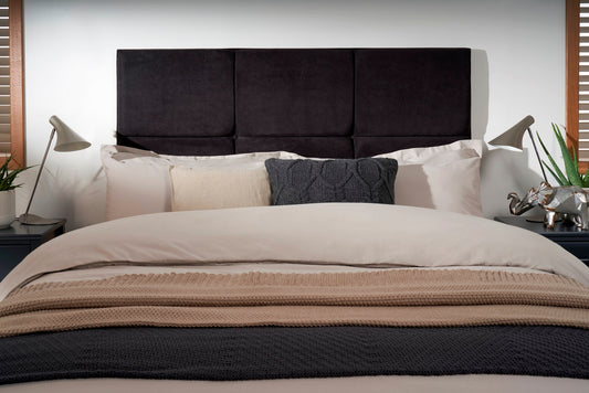 Bowie Contemporary button-backed upholstered strutted mount headboard