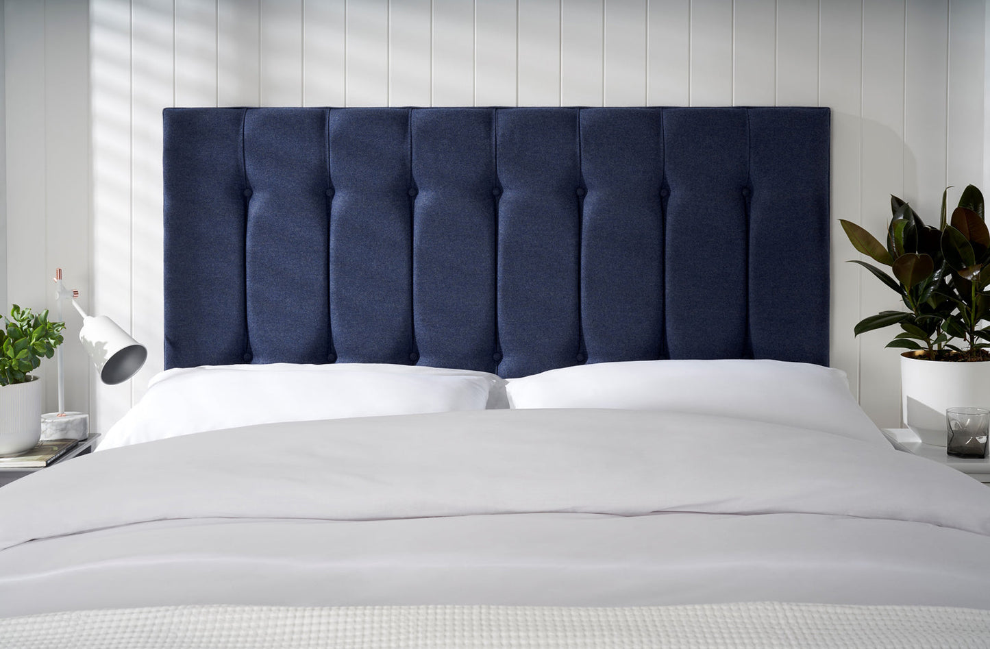 Lenny Contemporary button-backed strutted mount upholstered headboard