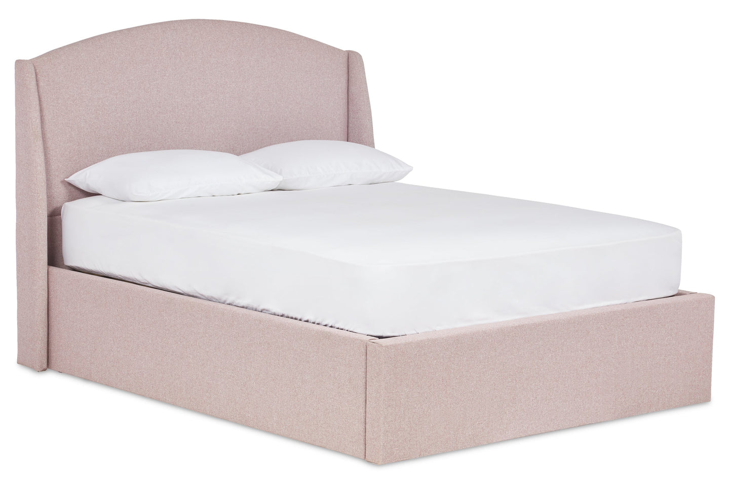 Bronte Modern upholstered ottoman with curved headboard