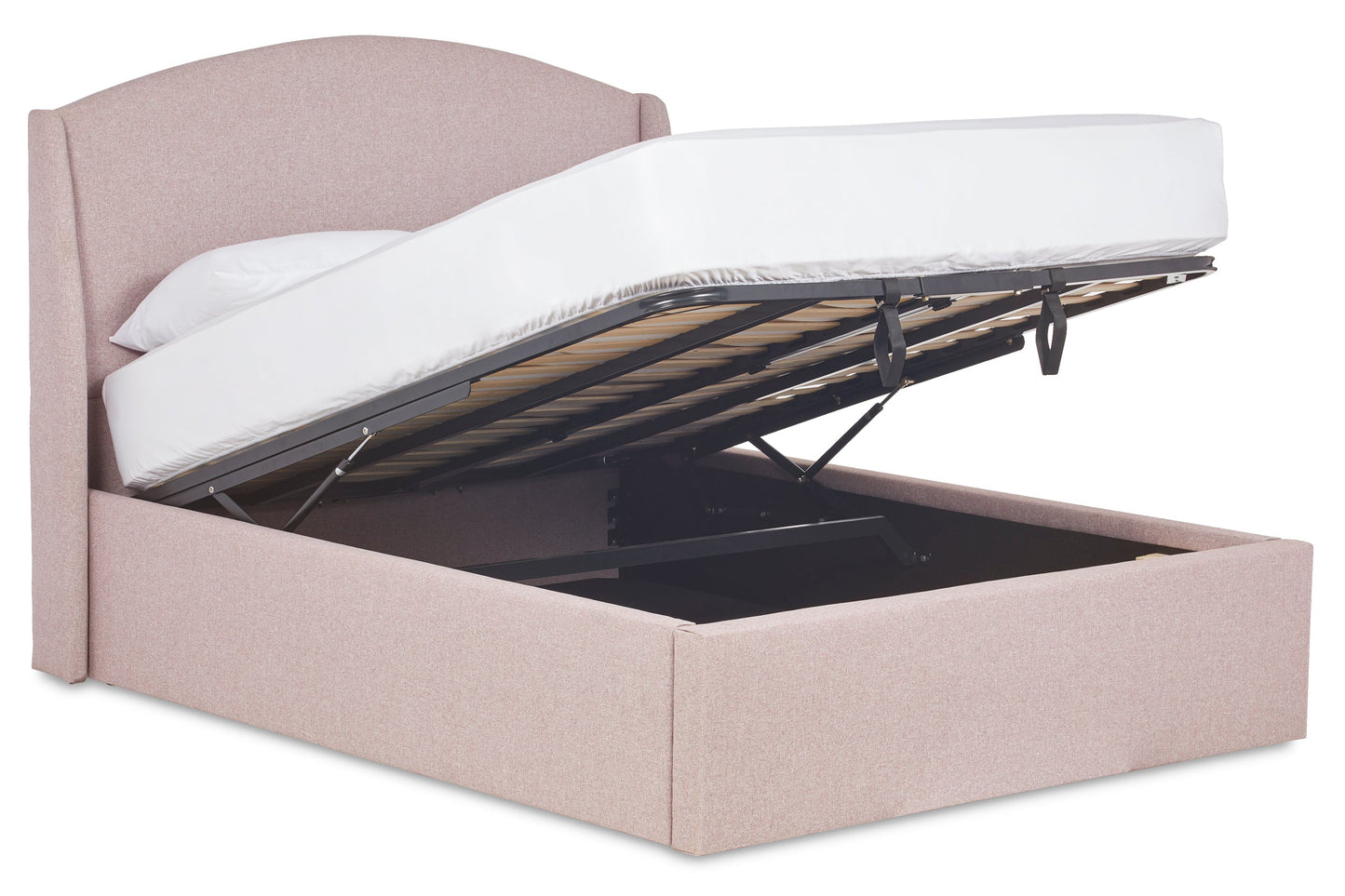 Bronte Modern upholstered ottoman with curved headboard