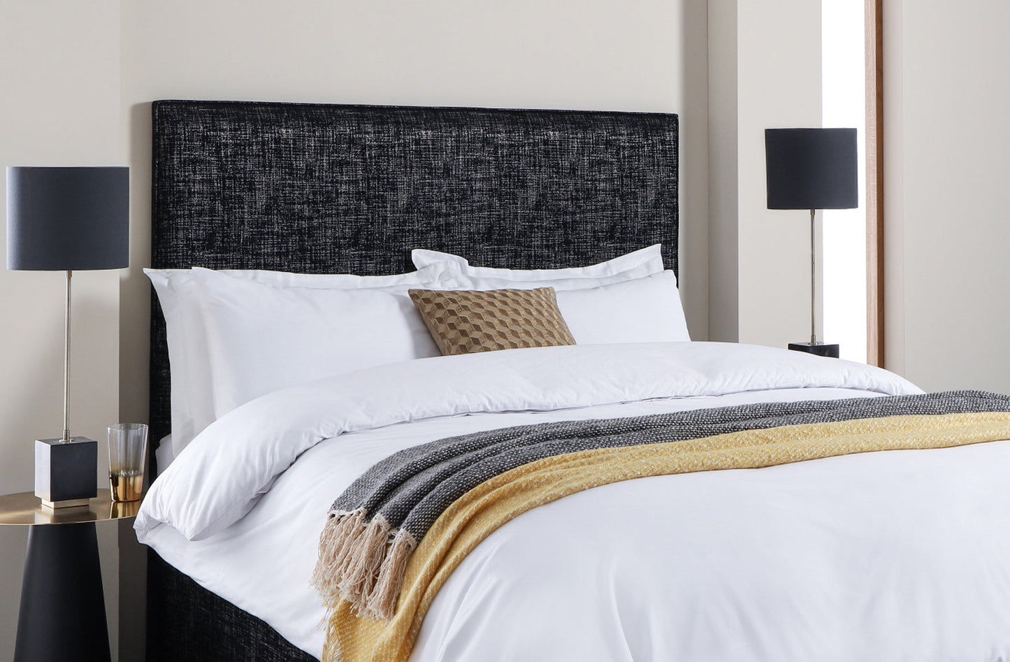 Taylor Contemporary upholstered floor-standing headboard