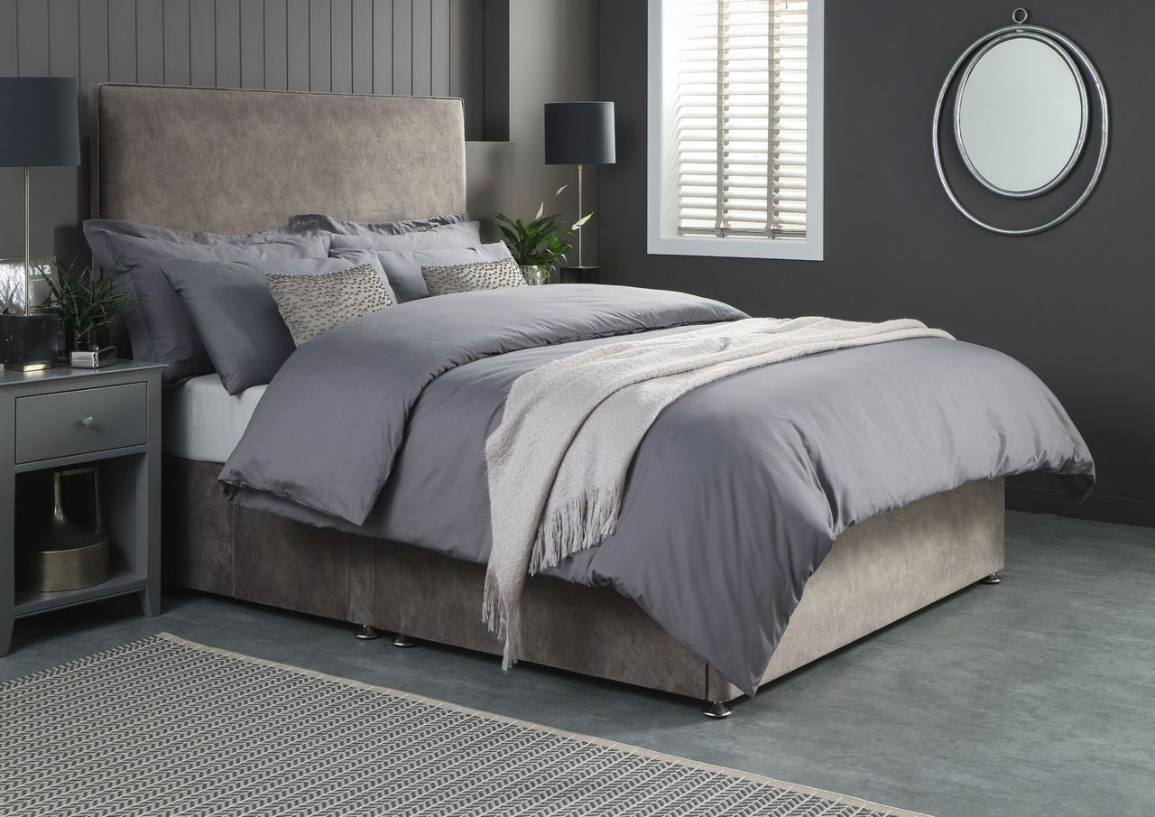 Elizabeth Upholstered divan base, with 4 drawers - varied sizes