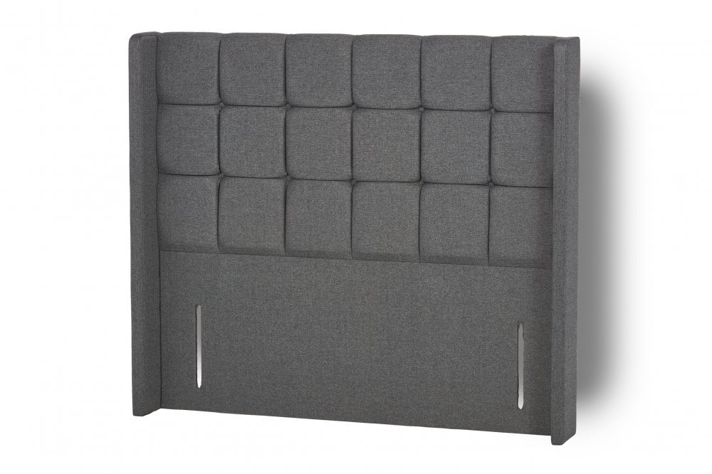 Adele Upholstered floor-standing headboard with wings