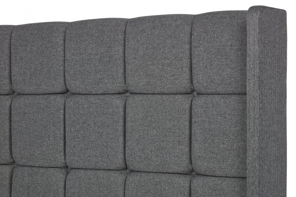 Adele Upholstered floor-standing headboard with wings