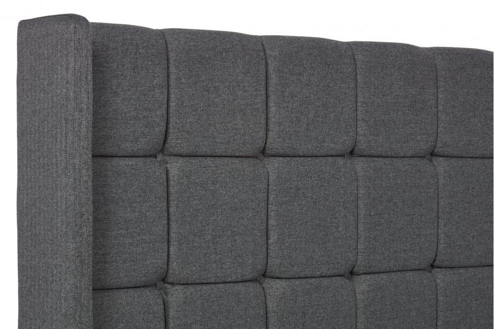 Adele Upholstered floor-standing headboard with wings