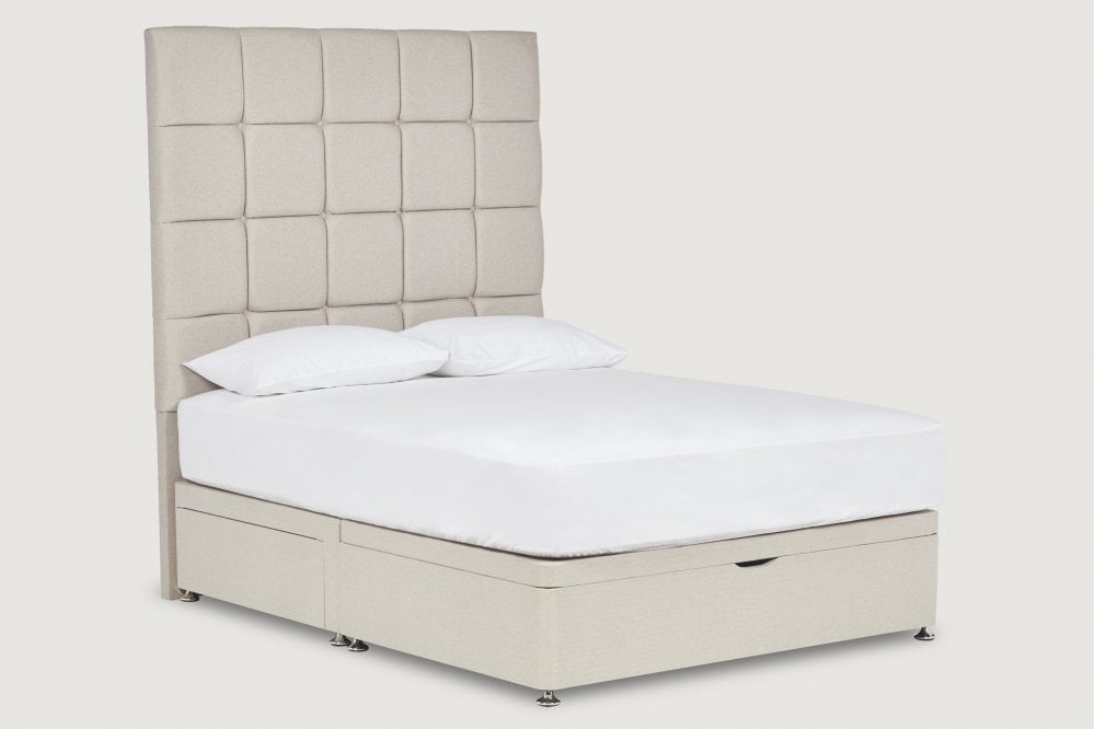 Attenborough Tall upholstered floor-standing headboard with square panels