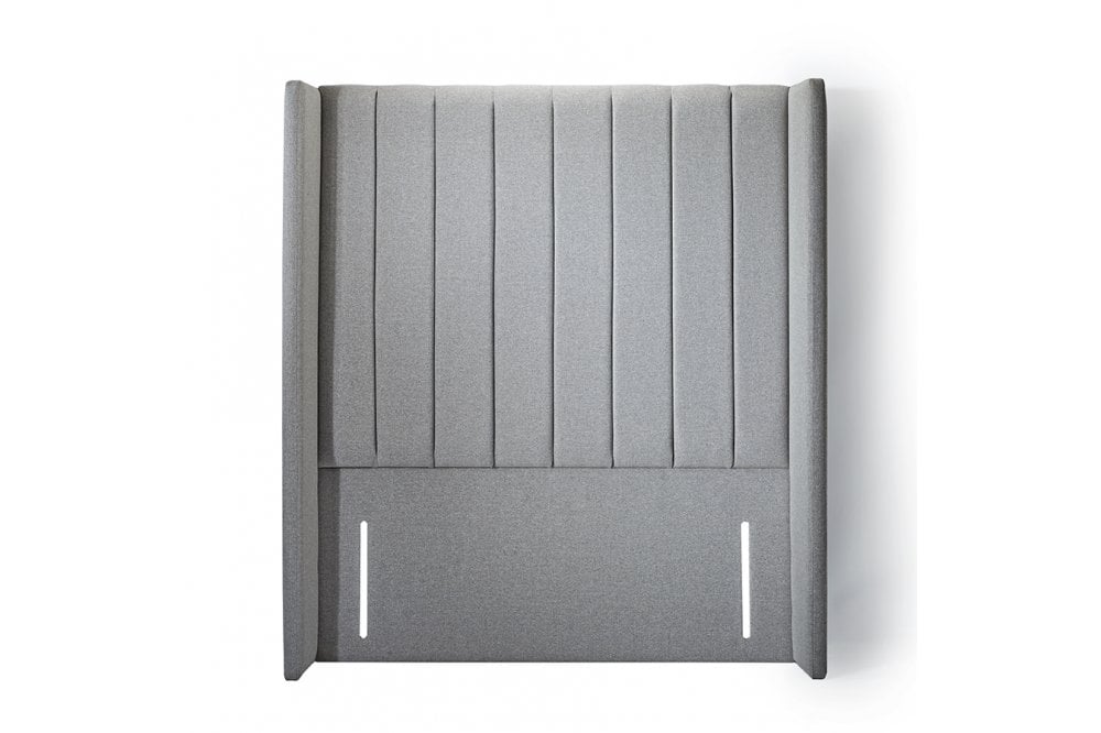 Audrey Contemporary statement tall upholstered headboard with wings