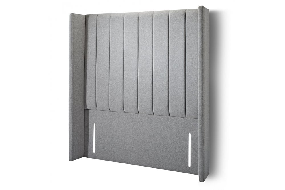 Audrey Contemporary statement tall upholstered headboard with wings