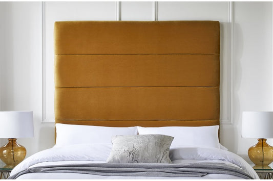 Burton Tall contemporary upholstered floor-standing statement headboard
