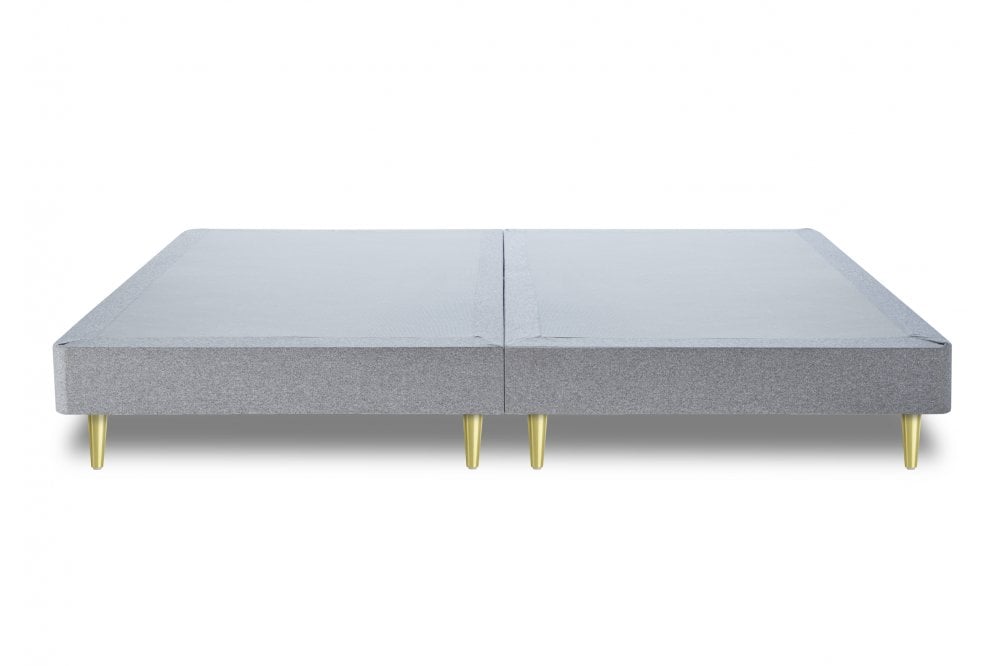 Catherine Upholstered low divan base with gold legs, total height 27cm