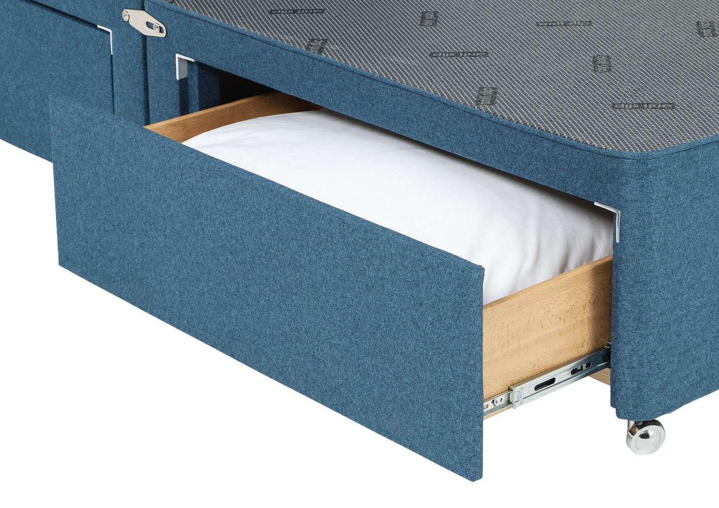 Anne Luxury upholstered divan base, with 4 large drawers